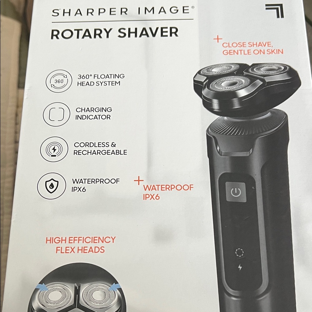 Sharper Image Black and Silver Rotary Shaver